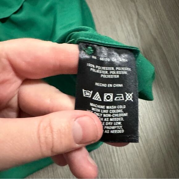 Anthropologie Maeve Valparaiso Emerald Green‎ Tie Front Midi Dress Size 10 - Picture 6 of 9